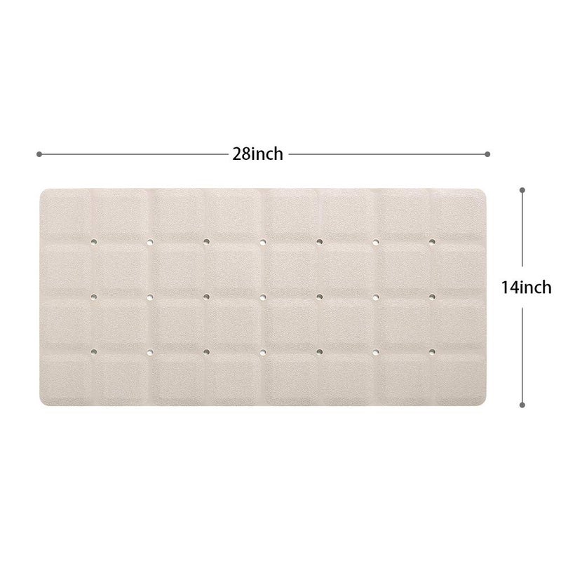 Webos Foldable Non Slip Silicon Bath Mat Bathtub mat no Suction Cups for Textured Tub and Reglazed Tub(Foldable-Beige, 28-inch x 14-inch) - Image 2